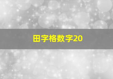 田字格数字20