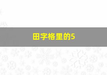 田字格里的5