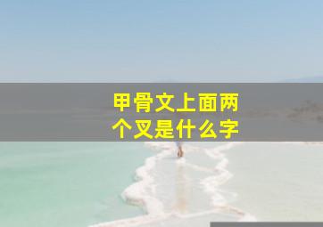 甲骨文上面两个叉是什么字