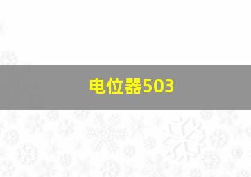 电位器503