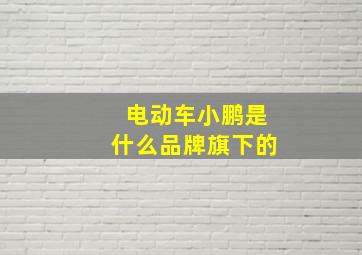 电动车小鹏是什么品牌旗下的