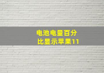 电池电量百分比显示苹果11