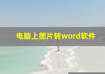 电脑上图片转word软件