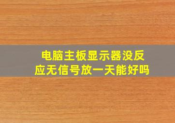 电脑主板显示器没反应无信号放一天能好吗