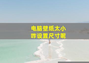 电脑壁纸太小咋设置尺寸呢