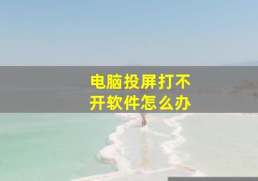 电脑投屏打不开软件怎么办