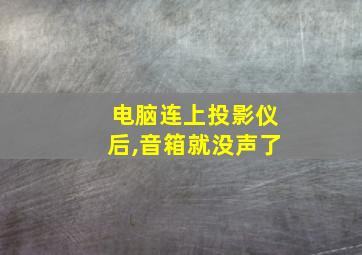 电脑连上投影仪后,音箱就没声了