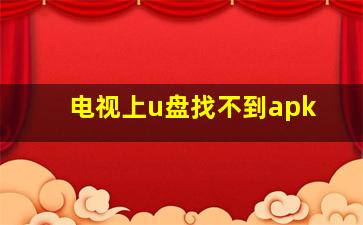 电视上u盘找不到apk