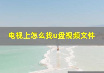 电视上怎么找u盘视频文件