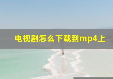 电视剧怎么下载到mp4上