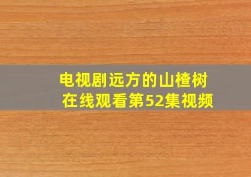 电视剧远方的山楂树在线观看第52集视频