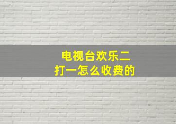 电视台欢乐二打一怎么收费的