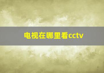 电视在哪里看cctv