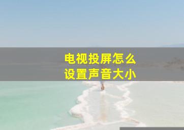 电视投屏怎么设置声音大小