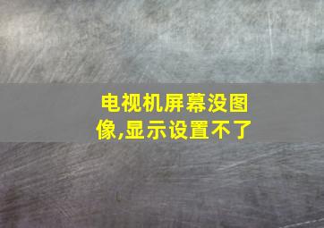 电视机屏幕没图像,显示设置不了