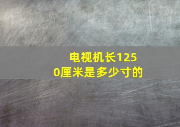 电视机长1250厘米是多少寸的