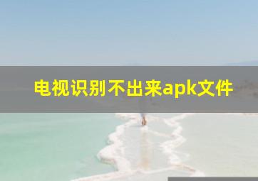 电视识别不出来apk文件