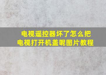 电视遥控器坏了怎么把电视打开机盖呢图片教程