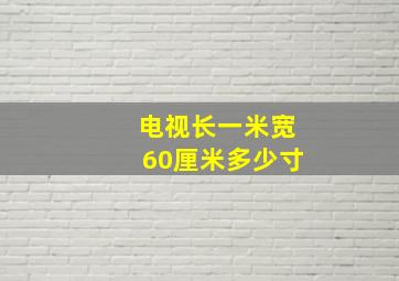 电视长一米宽60厘米多少寸