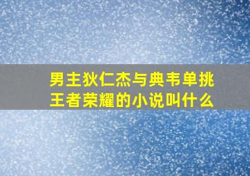 男主狄仁杰与典韦单挑王者荣耀的小说叫什么