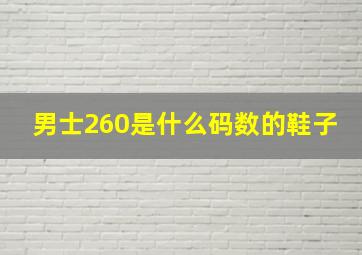 男士260是什么码数的鞋子