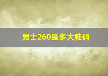 男士260是多大鞋码