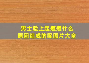 男士脸上起痘痘什么原因造成的呢图片大全