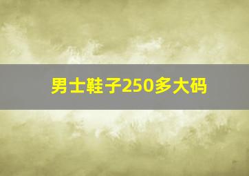 男士鞋子250多大码