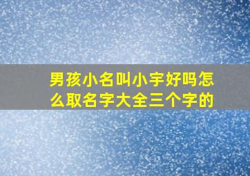 男孩小名叫小宇好吗怎么取名字大全三个字的