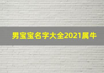 男宝宝名字大全2021属牛