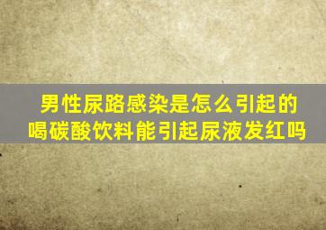 男性尿路感染是怎么引起的喝碳酸饮料能引起尿液发红吗