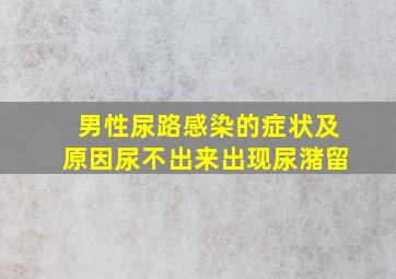 男性尿路感染的症状及原因尿不出来出现尿潴留