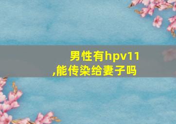 男性有hpv11,能传染给妻子吗