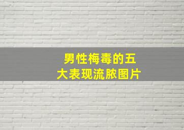 男性梅毒的五大表现流脓图片