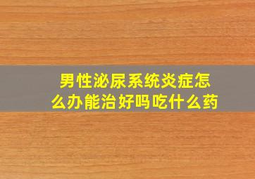 男性泌尿系统炎症怎么办能治好吗吃什么药