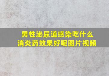 男性泌尿道感染吃什么消炎药效果好呢图片视频