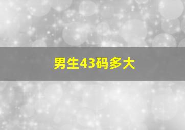 男生43码多大