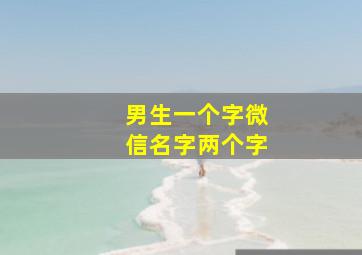 男生一个字微信名字两个字