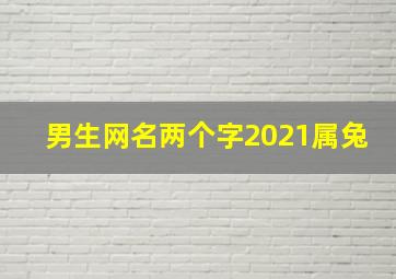 男生网名两个字2021属兔