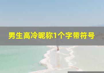 男生高冷昵称1个字带符号