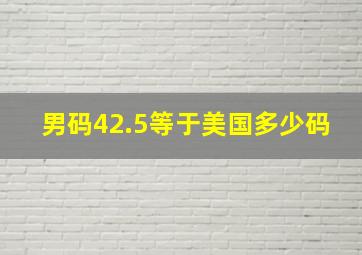 男码42.5等于美国多少码