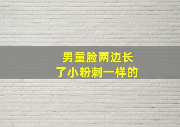 男童脸两边长了小粉刺一样的