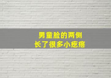 男童脸的两侧长了很多小疙瘩