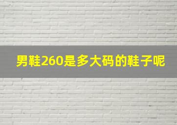 男鞋260是多大码的鞋子呢