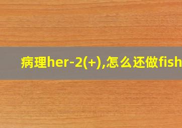 病理her-2(+),怎么还做fish