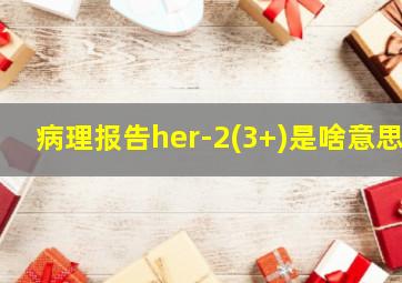 病理报告her-2(3+)是啥意思