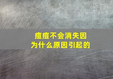 痘痘不会消失因为什么原因引起的