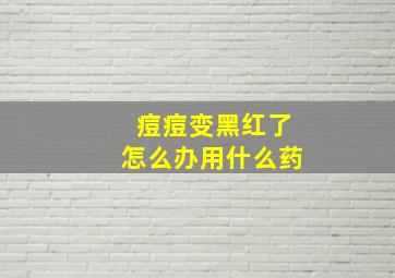 痘痘变黑红了怎么办用什么药