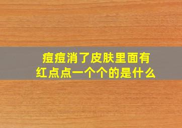 痘痘消了皮肤里面有红点点一个个的是什么