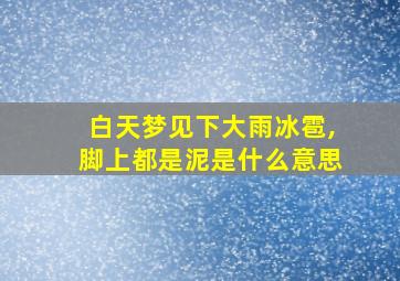 白天梦见下大雨冰雹,脚上都是泥是什么意思